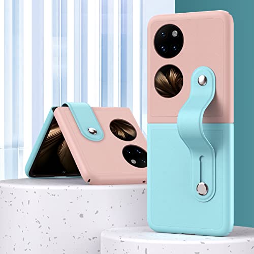 Casos protetores de celular Para Huawei P50 Pocket Skin Contrast Contraste Polícia de pulseira Caixa