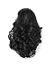 OneDor 12" Curly Synthetic Clip In Claw Ponytail Hair Extension Synthetic Hairpiece 115g with a jaw/claw clip (1B-Off-Black)