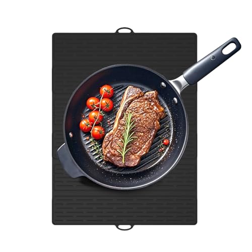 Alfombrilla de secado para platos, escurridor de platos de cocina, almohadilla de drenaje plegable antideslizante de silicona, escurridor para fregadero, ollas y sartenes, botellas, tazas y utensilios