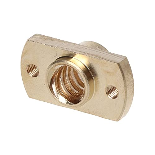 Lysee 3D Printer Parts & Accessories - T8 nut Pitch 2mm Lead 8mm Brass T8x8mm Flange Lead Screw Nut for c.c Parts