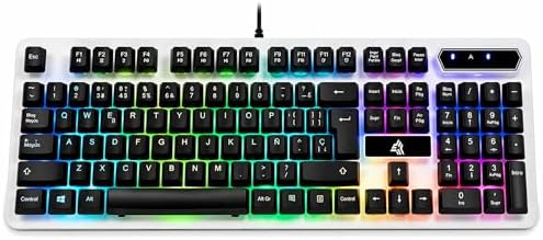 Teclado LED RGB Semi Mecânico, Teclas Suaves, Anti-Ghosting, Alta...
