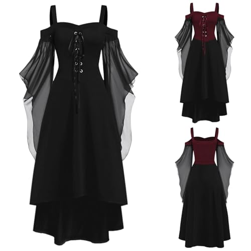 Vestido largo de Halloween estilo corte real para triunfar en fiestas y eventos cosplay