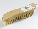 Bürste, Holz, Scheuerbürste 20x5cm, grobe Borsten, geschwungene Form, Schmutzbürste, Schrubberbürste, Borstenlänge ca. 25 mm