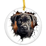 cane corso ornamenti di albero di natale ceramica addobbi per natale con cordino ciondoli decorazione albero di natalizia