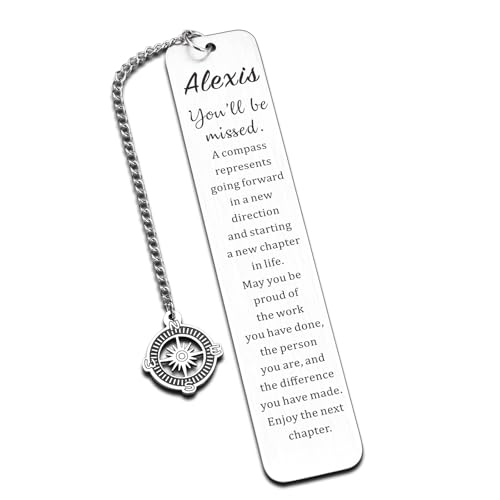 Custom Name, Personalized Bookmark for Women, Farewell Gifts for Coworkers Women Friends Her Nurse Boss Teacher Employee You Will Be Missed Retirement Gift Coworker Leaving New Job Gifts for Women