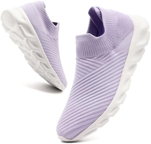 YOSFDC Slip on Walking Shoes for Women Tennis Running Sneakers Breathable Lightweight Fashion Sneakers for Travel, Work and Casual Wear Size 8