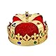 LEEMASING Königskrone und Königskrone mit Juwelen, für Geburtstag, Halloween, Cosplay, Party, Hochzeit, Abschlussball, Quinceanera-Festzug, 2 Stück (Rot)