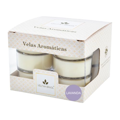 Velitah Brasil, Vela Aromática Lavanda C/12 Mini Velas Aromatizadas Velitah Brasil