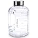 BOTTLED JOY Large Water Jug Water Bottle 2.2 L / 75 OZ Half Gallon Water Bottle Jug Motivational Fitness Big Sports Water Bottle Clear Huge Water Container with Time Marker Jug, BPA Free