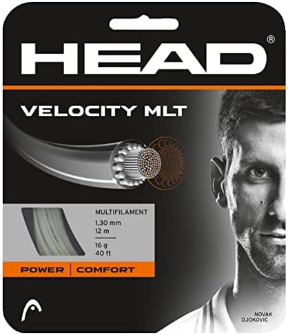 Head Velocity MLT Tennis Racket String 40' Set Multifilament Racquet String - Natural, 16 Gauge