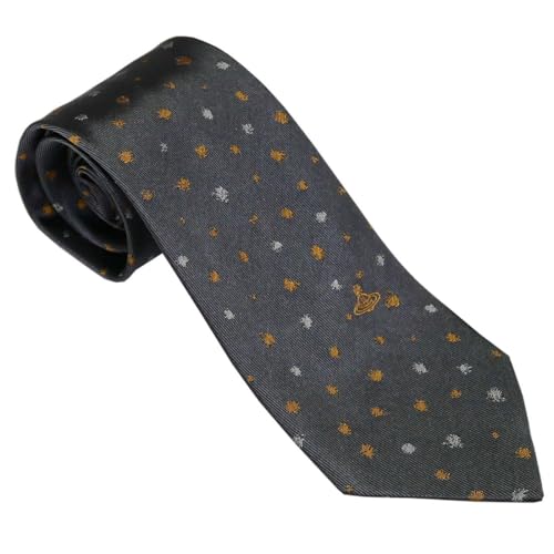 Vivienne Westwood ヴィヴィアン・ウエストウッド ネクタイ グレー系 ドット柄 シルク100％ イタリー製 AW2025 81050004-W0199-P401 [並行輸入品]