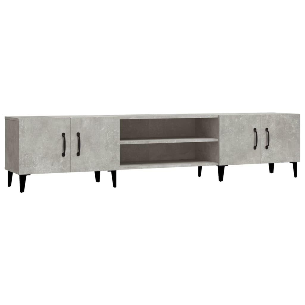 vidaXL TV Cabinet, TV Stand Media Unit Hifi Cabinet Sideboard Cupboard, Living Room Entertainment Centre, Modern Style, Concrete Grey Engineered Wood