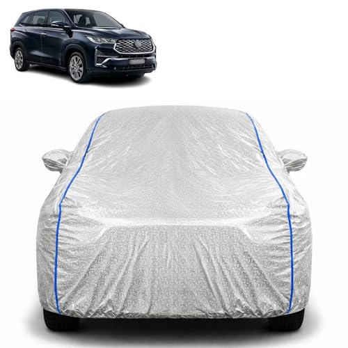 Image of Waterproof Car Cover for Toyota Innova | All Weather Protection | UV Resistant & Dustproof | Soft Cotton Lining to Prevent Scratches | Triple Stitched with Mirror Pockets & Elastic Hem