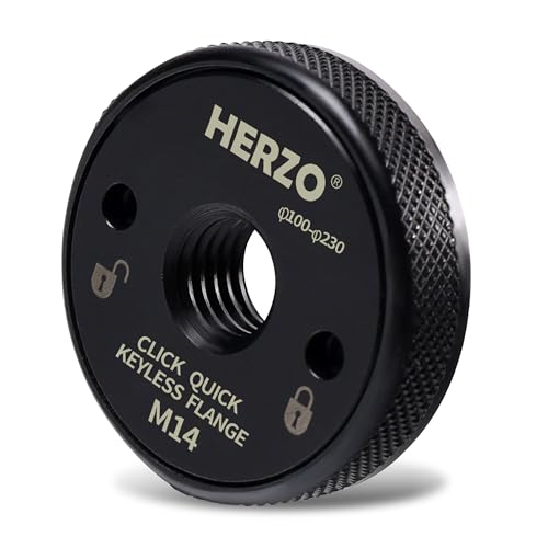 HERZO Ecrou de Serrage Rapide M 14 pour meuleuse Bosch, Black&Decker, Dewalt, Flex, Hitachi, Metabo, Makita etc.