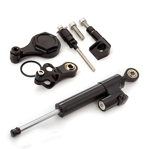 Fit For YZF R6 2006-2015 2016 2017 2018 2019 2020,R1 YZF1000 2006-2016 CNC Motorcycle Steering Damper Stabilizer Buffer Control Bar with Mounting Bracket Support Kit Full Set