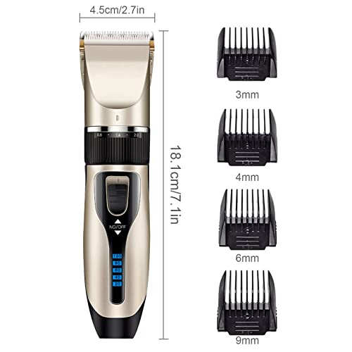 Hair Clippers for Men Professional Cordless Barber Clippers for Hair Cutting Beard Trimmer USB Rechargeable Hair Clippers with LED Display - Image 3