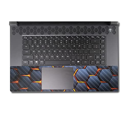 Image of MightySkins Carbon Fiber Skin Compatible with Alienware M17 R5 (2022) Full Wrap Kit - Lava Hex | Protective, Durable Textured Carbon Fiber Finish | Easy to Apply & Change Styles | Made in The USA