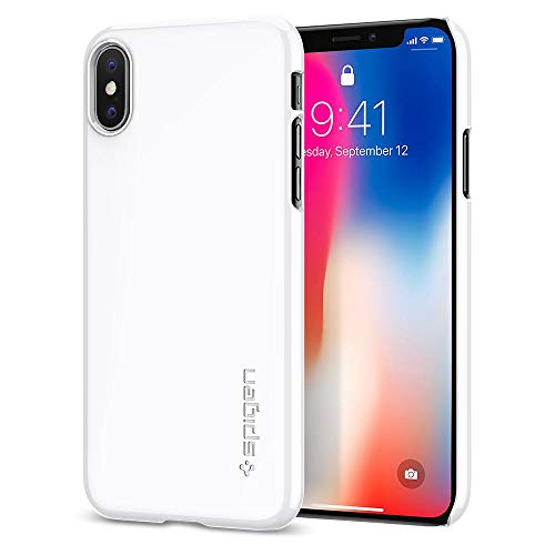 Spigen Thin Fit Designed for Apple iPhone Xs Case (2018) / Designed for Apple iPhone X Case (2017) - White
