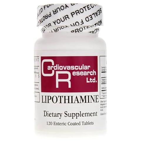 Cardiovascular Research Lipothiamine B Supplement 120 Tablets - Vitamin B1 Now with Alpha Lipoic Acid - 1 X 120 Count Cover