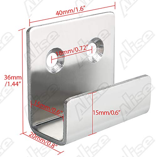 Alise Jx200Ls-8P Stainless Steel Tile Bracket Billboard Holder Brackets Utility Hook Hanger Heavy Duty Wall Mount,Brushed Nickel 8 Pcs #TOP1