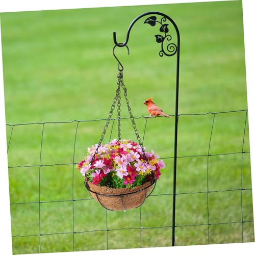 Fausses fleurs réalistes balcon avec panier suspendu extérieur - 4