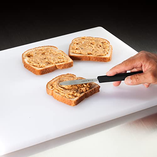 Image of Mercer Culinary Millennia Wavy Edge Spreader, 3.5 Inch Blade, Black Handle