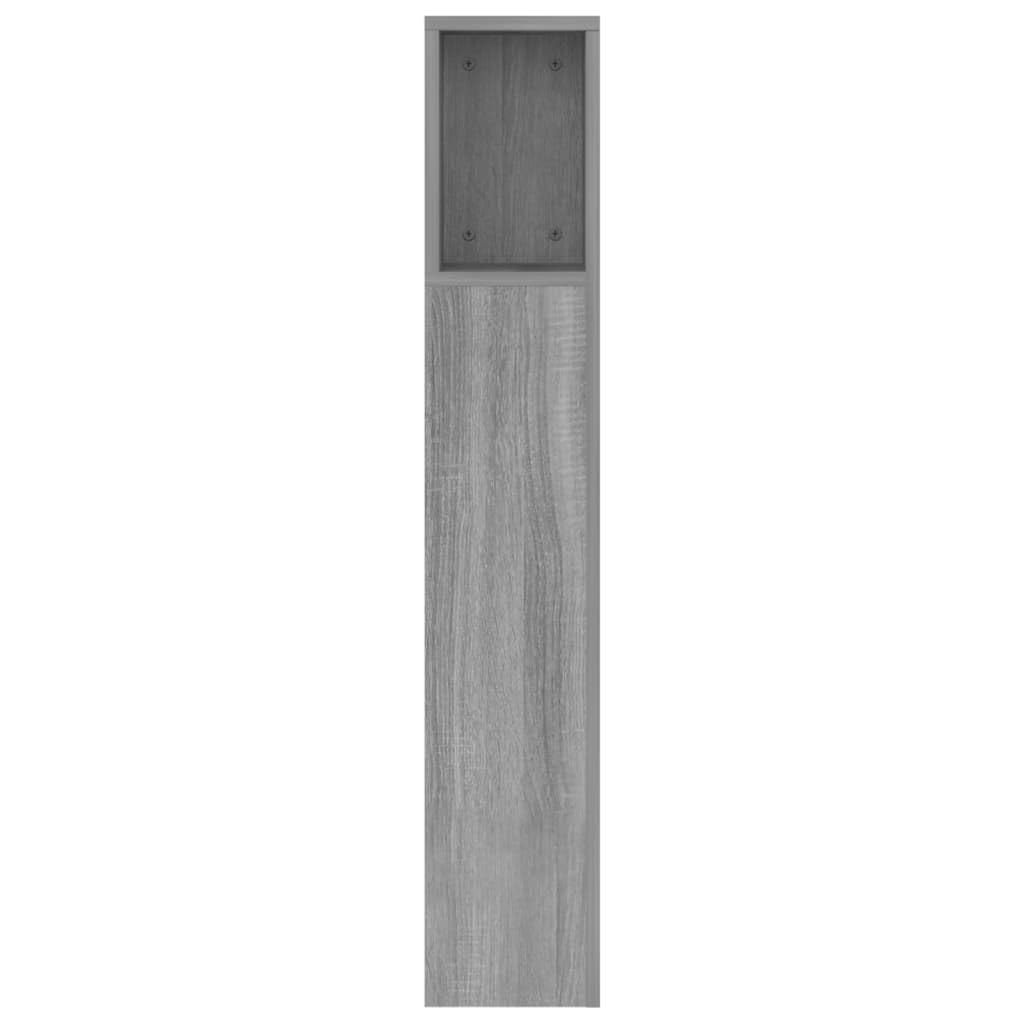 FIRBNUS Tete De Lit avec Rangement Tête De Lit Bois 160x18,5x104,5 cm Tête de Lit à Bibliothèque Ecru