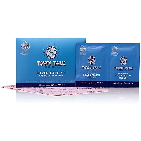 Town Talk Silver Care Kit- Polishing Cloth & Cleaning Sachets Cover