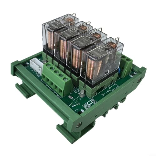 Relé de 4 canales 16A KiraKira DC12V para alta carga en rieles eléctricos