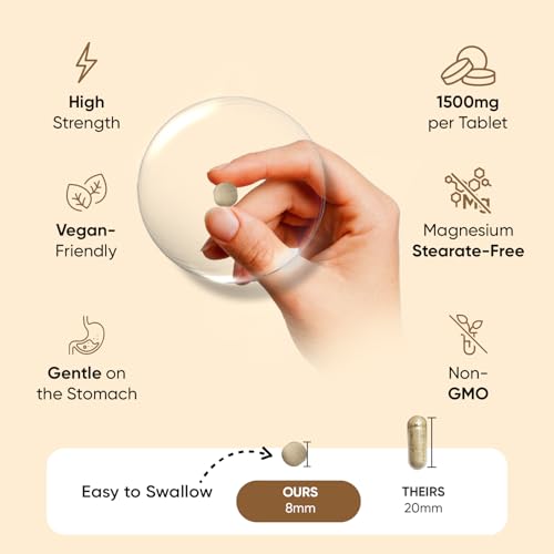 Ashwagandha KSM-66 1500mg - 6 Months Supply - 180 Tablets - 1 Tablet per Day - Easy to Swallow - Ashwagandha Supplement for Men & Women - Vegan, Non-GMO & Magnesium Stearate-Free - Image 5