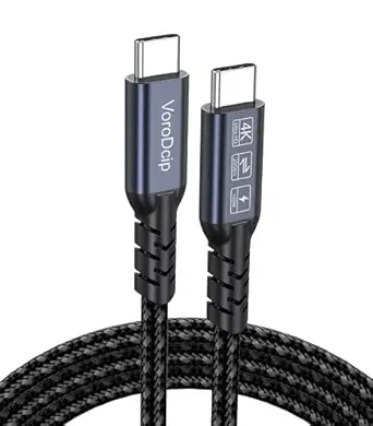 USB C to USB C Data Transfer Cable 6Ft, 20Gbps, 4K@60Hz, 100W Fast Charging