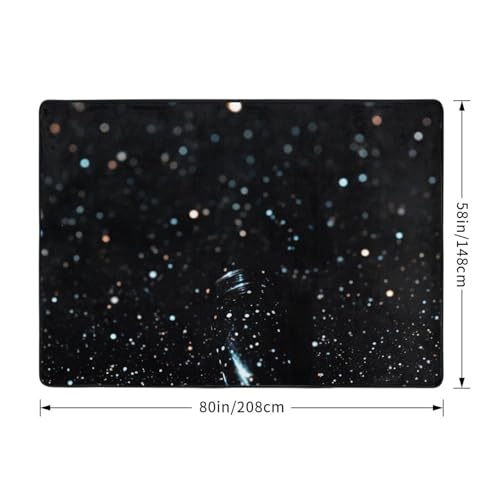 Tapis grand format imprimé paillettes facile à nettoyer - 4