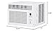 GE Electronic Window Air Conditioner 6000 BTU, Efficient Cooling for Smaller Areas Like Bedrooms and Guest Rooms, 6K BTU Window AC Unit with Easy Install Kit, White