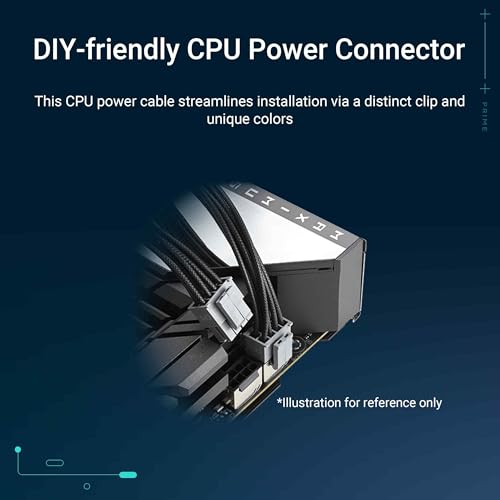 Prime 750W Bronze, Alimentatore Modulare per PC, 750W di Potenza, PCle Gen 5.0, 80 Plus Bronze, Standard ATX 3.0, Ventola con Doppio Cuscinetto a Sfera, Bianco, PRIME-750B-WHITE - Alimentatore - Immagine 4