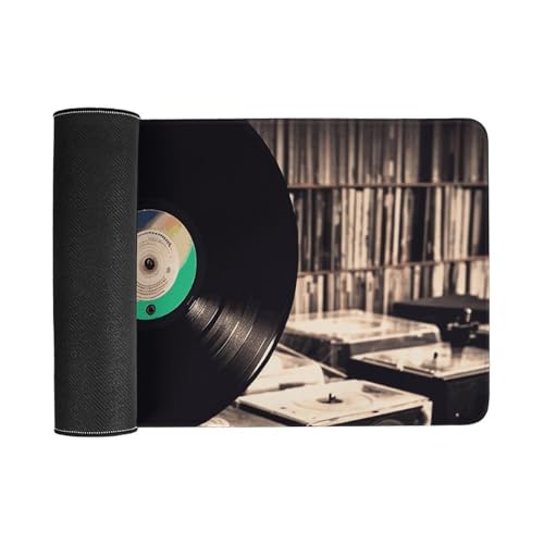 Vinyl Records Desk Pad Large Protector Blanco 24x12 pulgadas miniatura 3