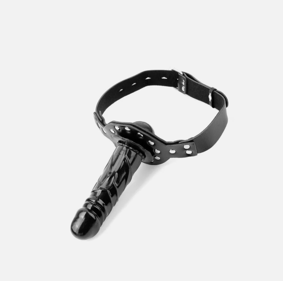 Leather Locking Ball Gag Strap-On Harness CE35581