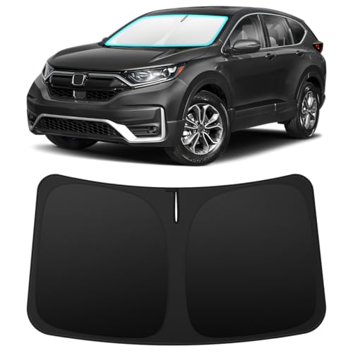 Image of INSAUTO Custom Fit Windshield Sun Shade for Honda CRV CR-V 2017-2022 | Foldable Front Window Sunshade Car Accessories, UV & Heat Reflector, Keeps Interior Cool, Includes Storage Bag