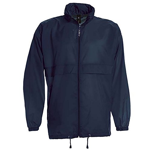 B&C Sirocco Mens Lightweight Jacket/Mens Outer Jackets (XL) (Navy Blue)