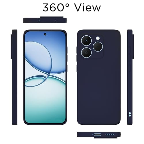 Image of Outlouders Back Cover for Realme 15T 5G / Realme Narzo 90 5G | Camera Protection | Durable Soft Matte Silicone Bumper Case (Blue)