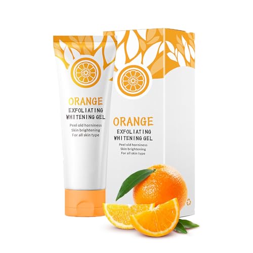 Orange Face Exfoliator Gel Vitamin C Exfoliating Scrub for Brightening, Softening & Smooth Skin