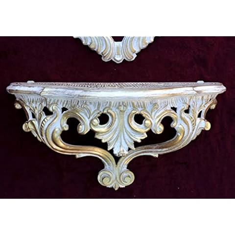 Artissimo Consola de Pared Barroca Blanca y Dorada Cover