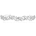 Bridal Flower Rhinestones Crystal Wedding Headband Tiara (Clear Crystals Silver Plated)