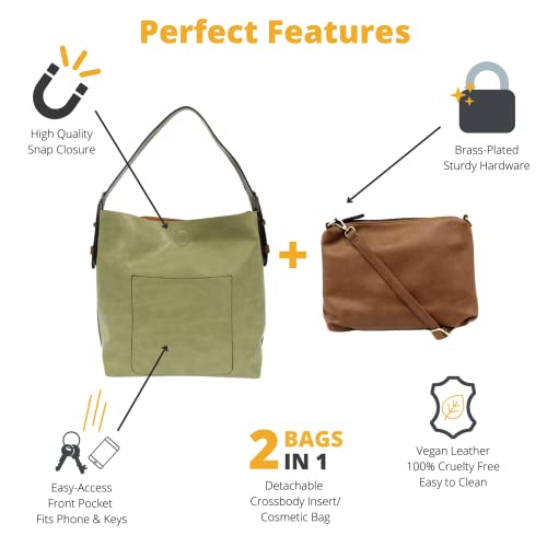 Image of Joy Susan Womens Faux Leather: Hobo 2-in-1 Handbag