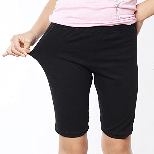 Big Girls Bike Shorts Breathable 4 Pack Under Dresses Dance Cotton Short Leggings for Sports3