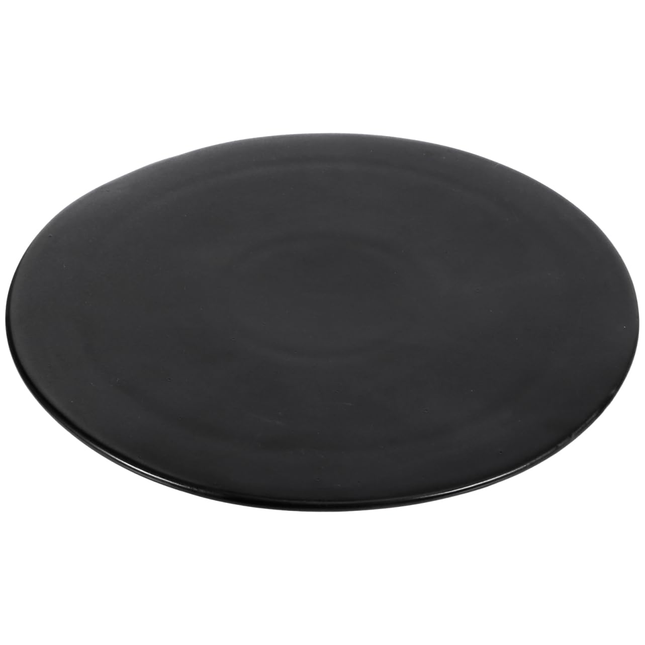 Assiette ronde noire mate en céramique MAGICLULU pour gâteau et fruits