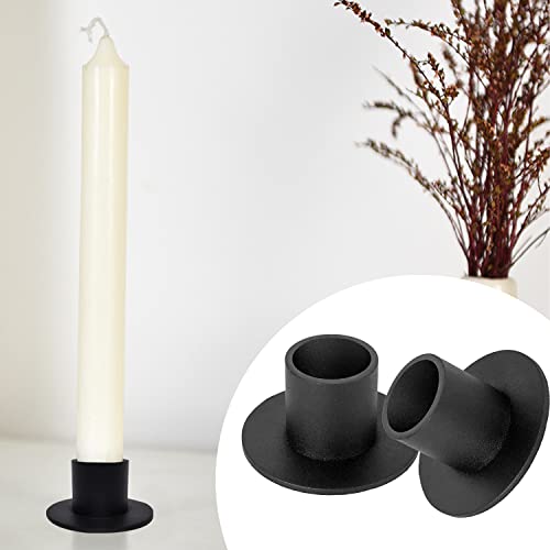 NINVVS 2 Black Iron Retro Candlesticks, Perfect for Special Occasions Wedding, Birthdays, Parties, Weddings, Christmas Decorations - Image 4