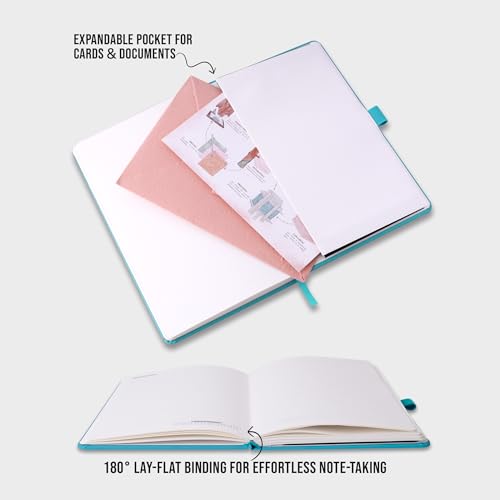 Image of Doodle Pack of 5 Personalized A5 Executive PU Leather Notebook Diary - Hard Bound Professional Office Notebook with Elastic Band, Ribbon Bookmark & Pen Loop | 160 Pages 80 GSM | Corporate & Personal Use - Brown
