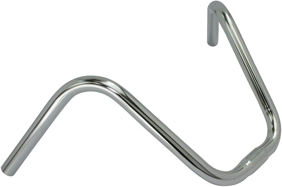 OG LOWRIDER Classic 9" Rise V Ape Handlebar 25.4mm Clamp – Smooth Steel Design for 12" Lowrider Bicycles – Chrome & Black Finish (Black)