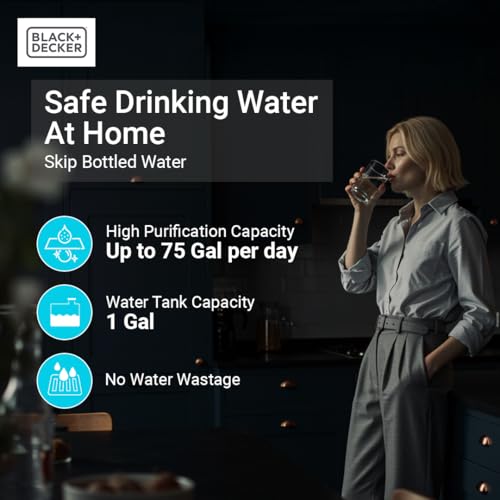 Image of BLACK+DECKER Countertop RO+UV Water Filter | Hot and Ambient Water | 5-Stage Filtration | IAPMO R&T Tested, Platinum Seal & NSF /ANSI 58 Certified | No Installation Required | Portable Water Filter
