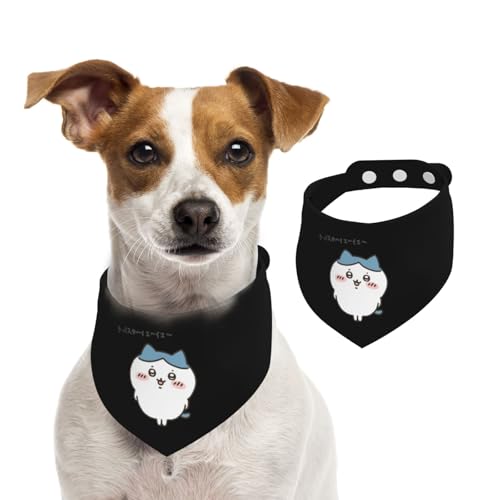 ペットバンダナ ちいかわ ハチワレ ペット用唾液タオル 可愛い 犬用 猫用 犬の首輪 簡単脱着式 サイズ調整可能 水洗い可 三角スカーフ ネクタイ 柔らかい かわいい 口拭き 散歩 食事用 ペット用品 小型犬 中型犬 大型犬 アクセサリー 誕生日 プレゼン